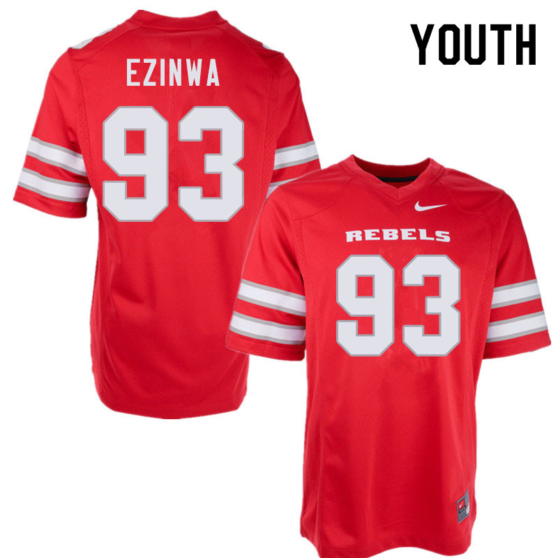 Youth #93 Dominion Ezinwa UNLV Rebels College Football Jerseys Sale-Red - Click Image to Close